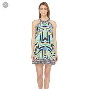 Laundry by Shelli Segal Print Pleated Halter Dress